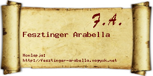 Fesztinger Arabella névjegykártya